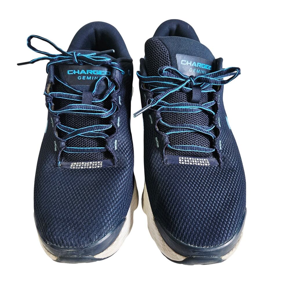 Under Armour Mens Size 12 Charged Gemini Running Sneakers Blue Cushioned Comfort